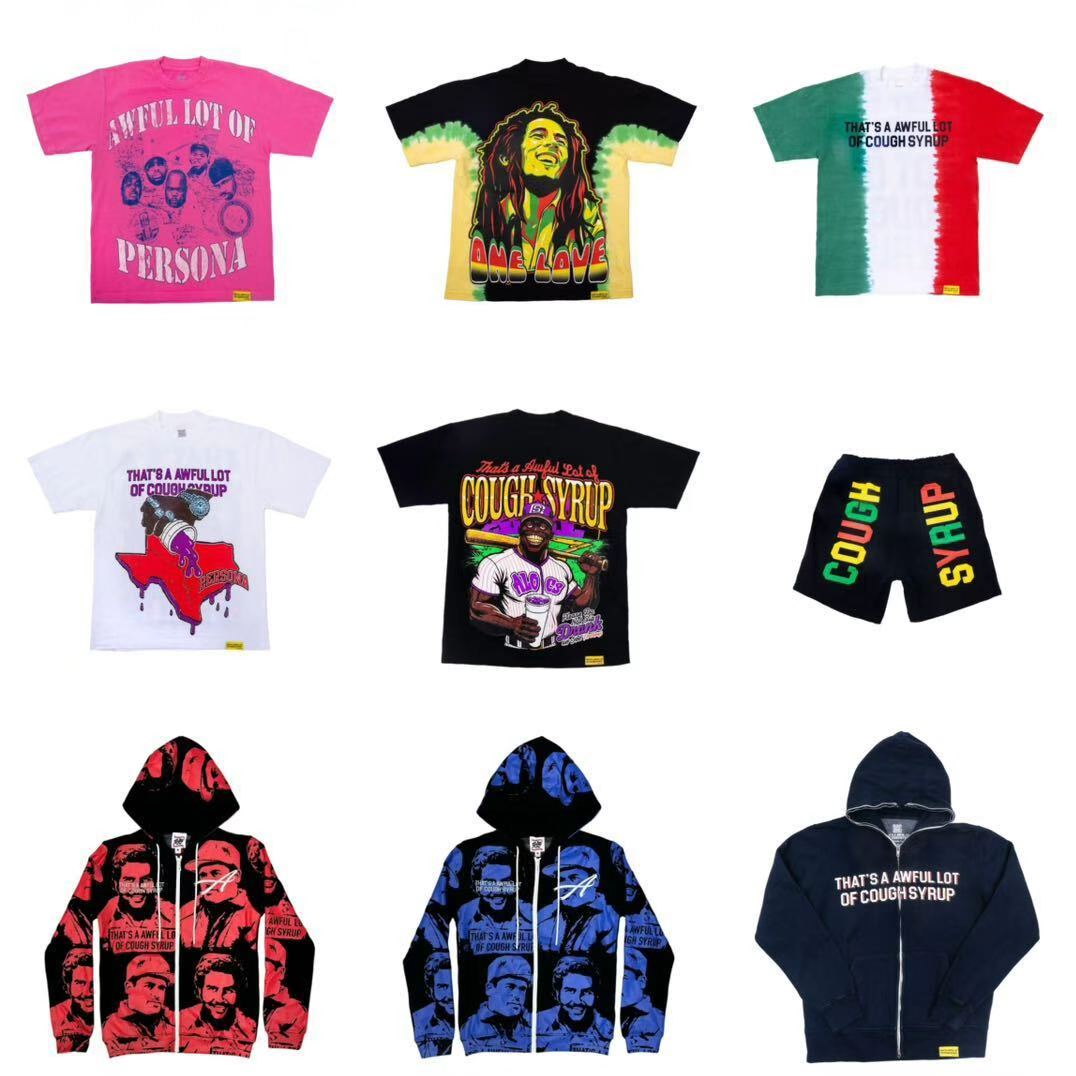 thats a awful lot of caugh syrup shirt Fashion Designer MensT shirts Printed Graphic T-shirt Cotton Casual Tees Short Sleeve Hip Hop Streetwear DY