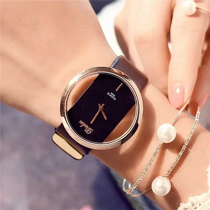 Famous Watch Women Luxury Leather Skeleton Strap Dress Watch Casual Quartz Wristwatch Stainless Steel Reloj Mujer womens watches W250718