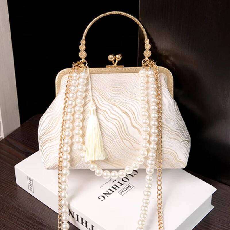 New Pearl Bead Women's High Quality Women Handbag Versatile Crossbody Shoulder Bag