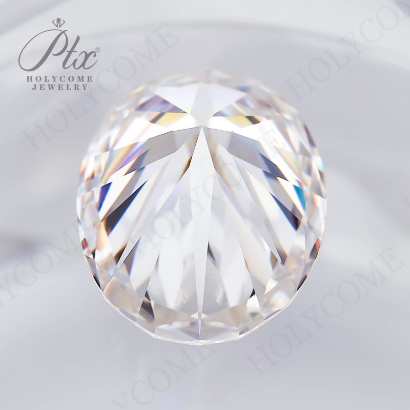 Size 2x4~11x16mm Oval Shape 3EX Cut White D Color Moissanite Synthetic Gems VVS1 Loose Moissanite Diamond for Jewelry Making