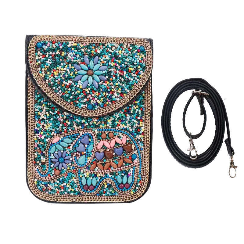 Mi Zhu mobile phone bag new small bag ethnic style single shoulder crossbody bag casual fashion high-end feel