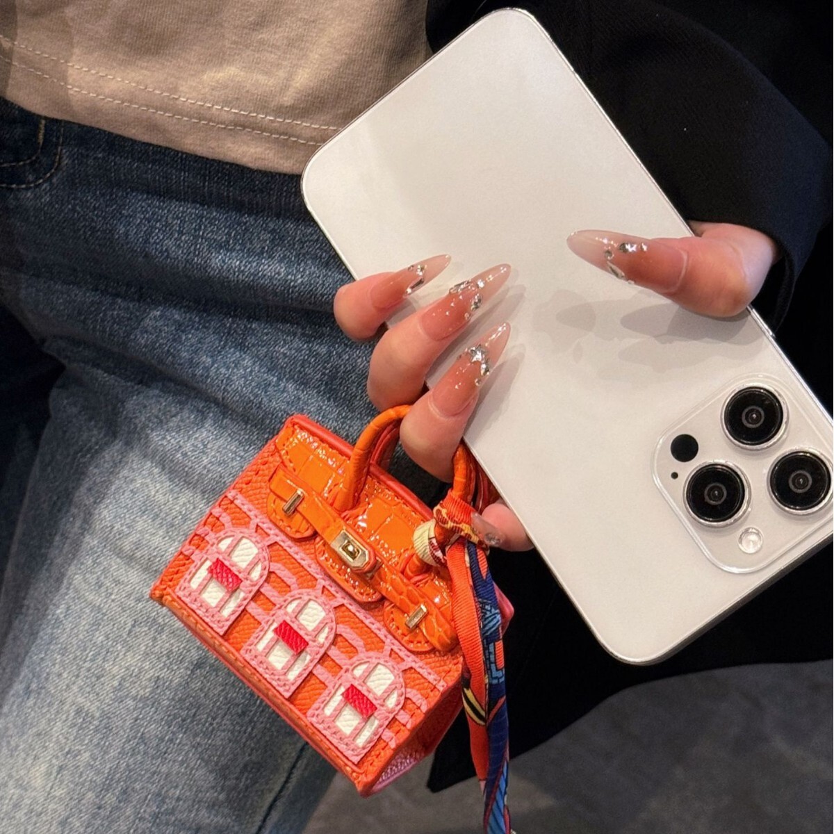 High-Value Mini Pair Bump Window House Pendant Earphone Lipstick Car Key Small Bag Backpack ddmythur