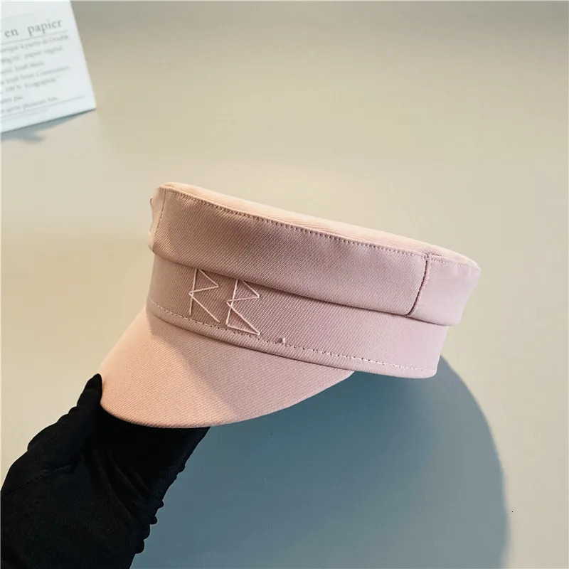 Pink Letter sboy Caps Women Flat Militray Caps 250717