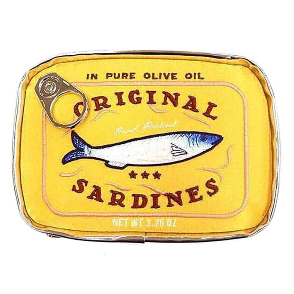 Canned Sardines Style Bath Travel Cute Toiletry Bag Creative Portable Fashion Zipper lti-function for Weekend Vacation X250718 X25071