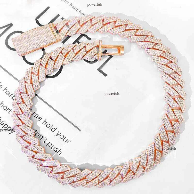 Lifeng Jewelry Hip Hop Iced Out Moissanite Gold Chunky Chain Necklace Miami Cuban Link