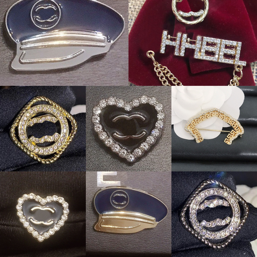 Designer Gold-plated Pin Brooches Fashion Jewelry Girl Pearl Dia Brooch Premium Gift Couple Family Wedding Party Accessories Gifts