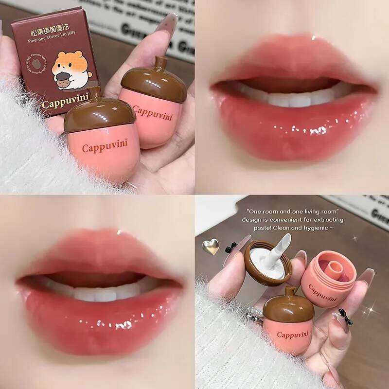 CAPPUVINI Pinecone Mirror Lip Jelly, domestic affordable student-themed lip gloss lipstick X250719