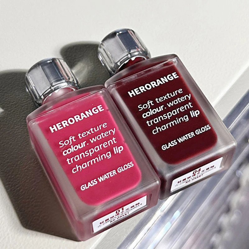 HERORANGE Light Glass-Like Lip Lacquer - Mirror Shine Hydrating Formula; Smudge-Proof Long-Wear and Skin-Brightening 250717