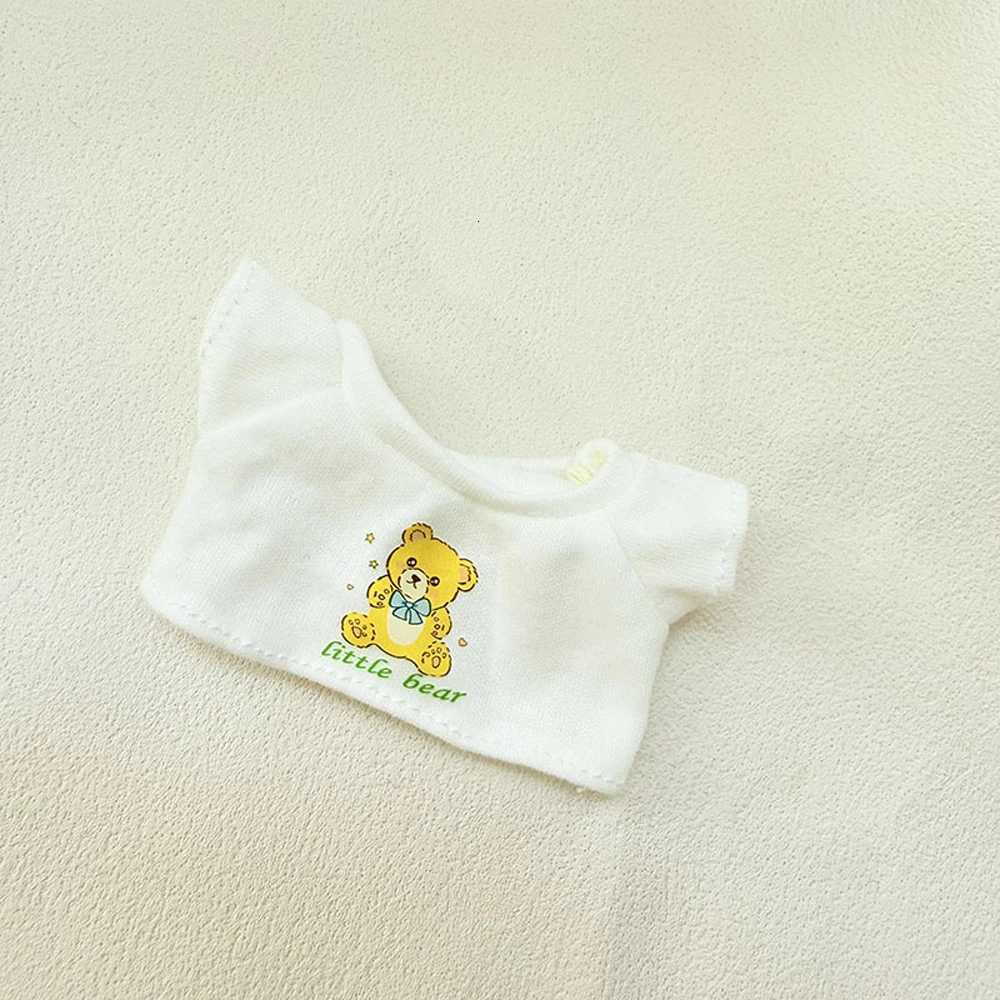For Labubu Clothes Mini Doll Outfit Accessories for 15-17cm Labubu Doll Idol V1 V2 Bear Overalls T-shirt Set Clothing Gift y250719