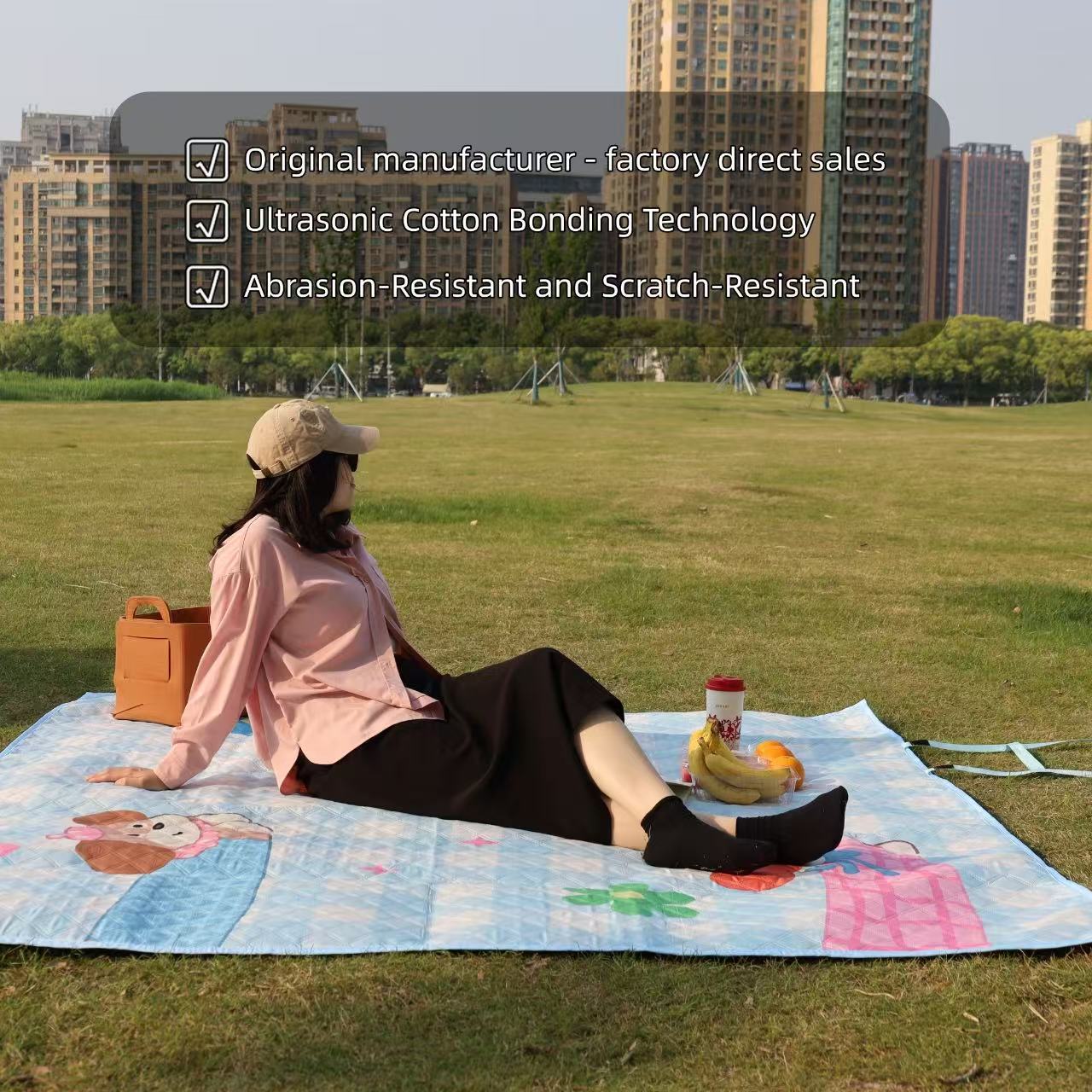 Outdoor moisture-proof mat, thickened picnic mat, camping outdoor waterproof lawn tent, portable floor mat, outdoor beach canvas Good Friend Dog