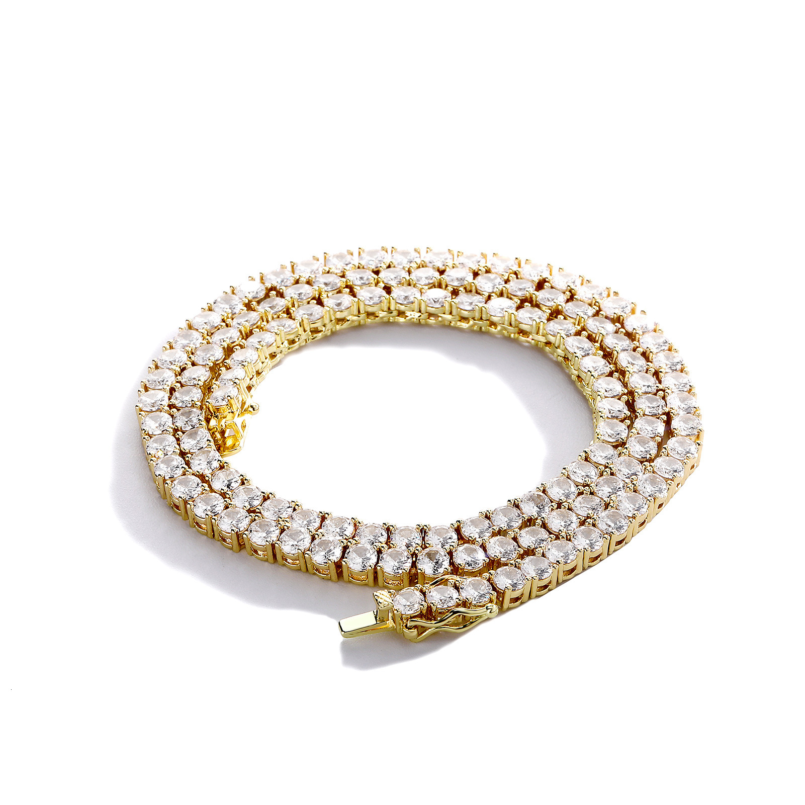 GRA Certified VVS Moissanite Tennis Chain Iced out Dainty Hip Hop Jewelry Women's Necklace Bracelet High-Quality Bling Bling Accessory
