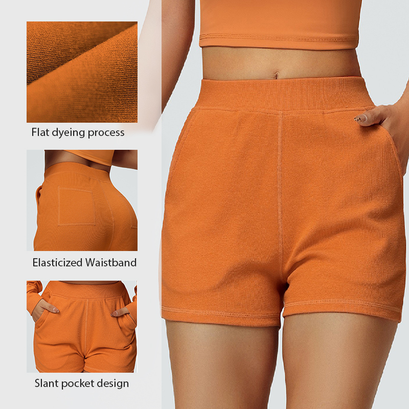 New women's high-waisted slim-fit straight-leg casual shorts | American-style sweatpants | versatile for outdoor sports & casual use
