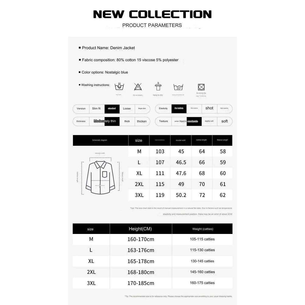 9016 Spring And Autumn New Style Splicing Denim Men's Loose American Retro Casual All-Match Workwear Jacket Tops