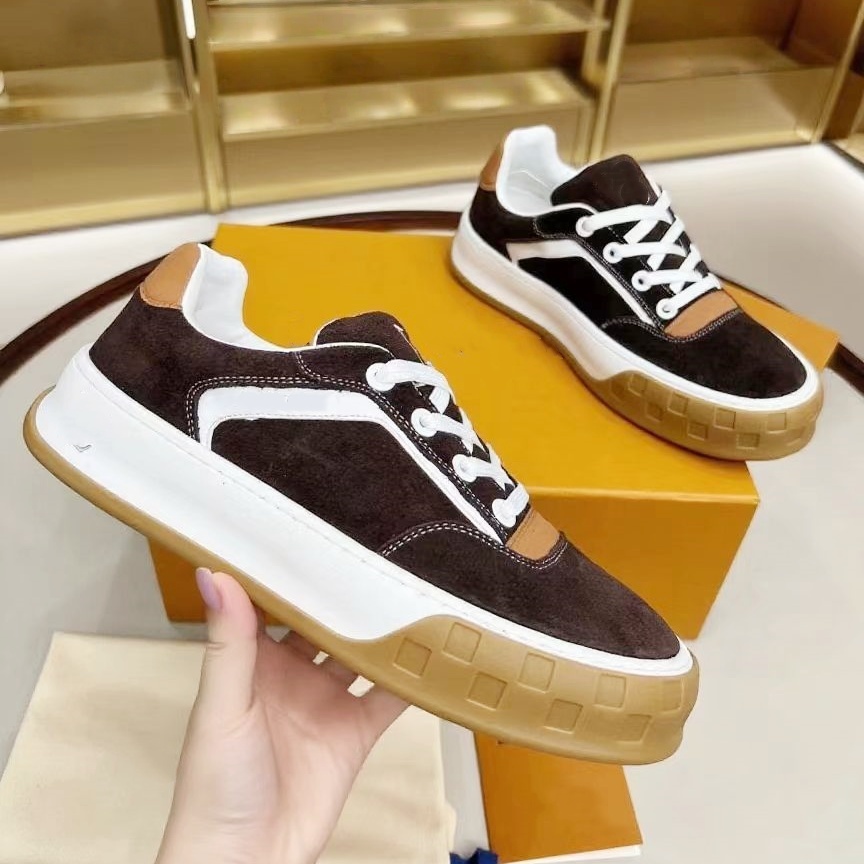 Sac Man sneakers Designer sneakers tilted thibo Women Luxe trainer Casual Run time out shoe Luxury leather walk shoe tennis track outdoor sport Suede rubber sole shoe