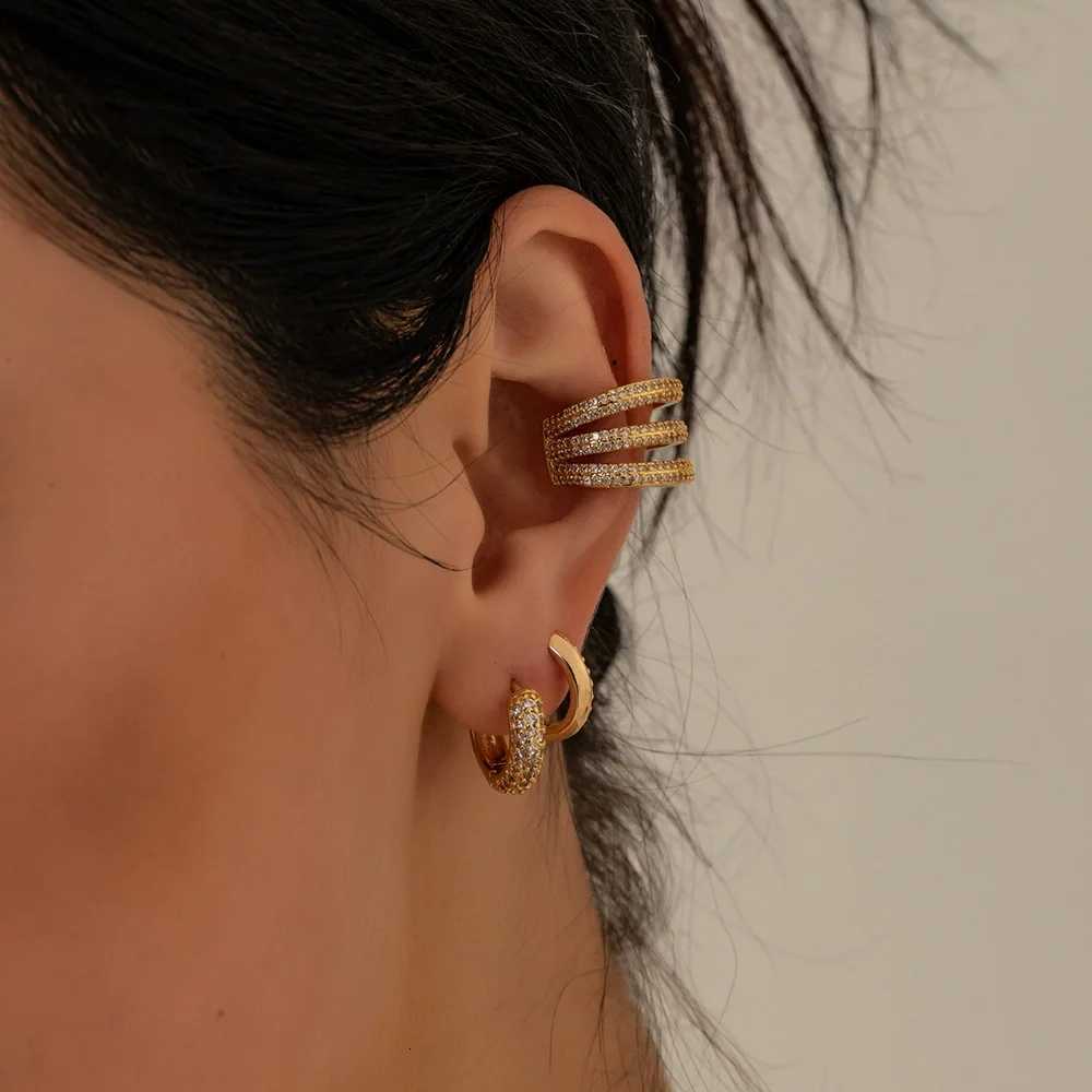 Delicate Small Inlaid Crystal Zircons Huggie Hoop Earrings for Women Men Inner Size 6/8/10mm Daily Stackable Round Ear Buckles XJ250718