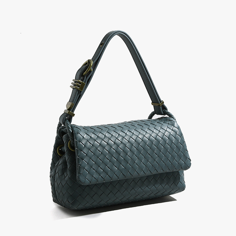 Genuine Leather Handwoven Handbag Fashion Underarm Women's Shoulder Bag