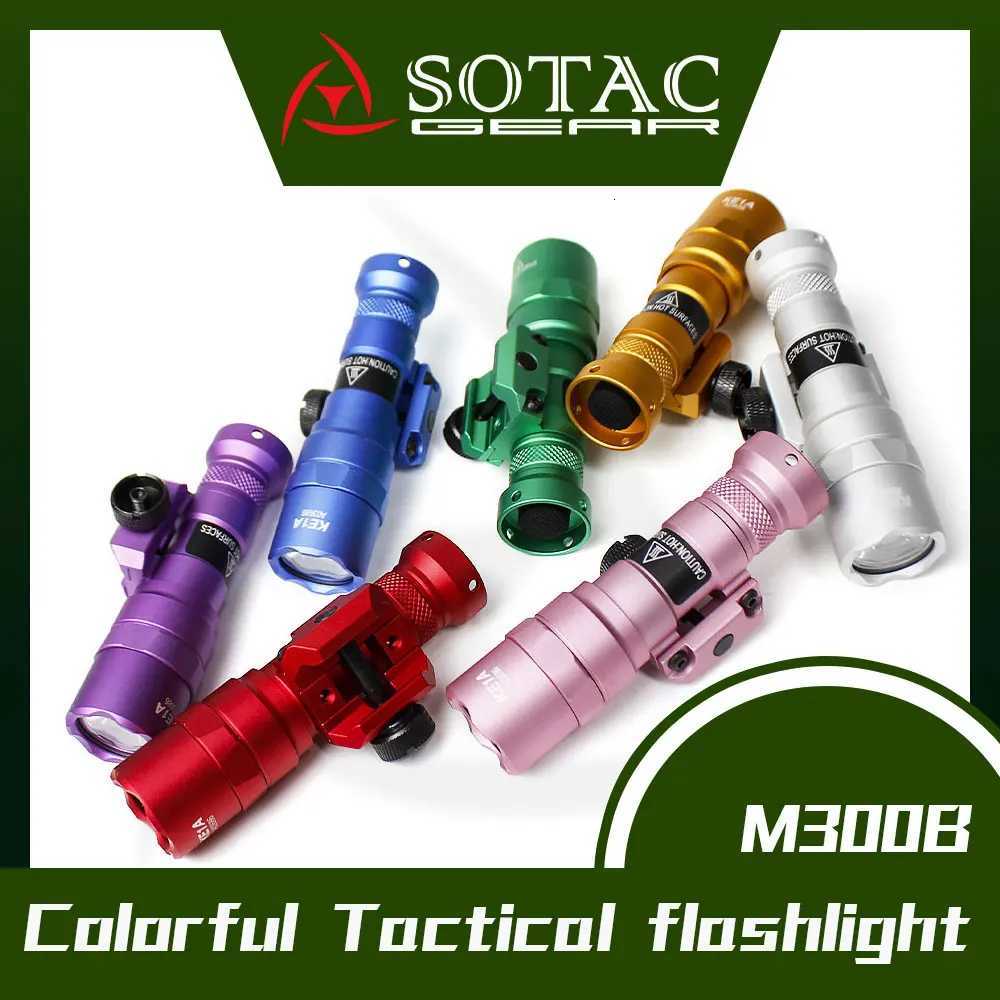 SOTAC Tactical Flashlight M300B Aluminum CNC Colorful Weapon Hunting D Light Outdoor Lighting EquipmentXJ250718