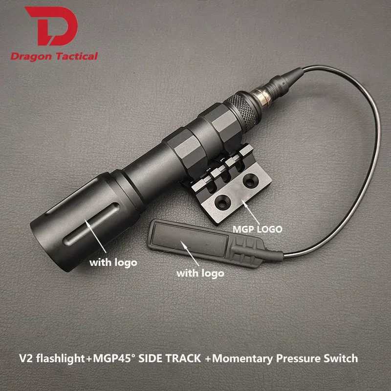New Tactical SF V2 1000/1300LM Flashlight Adventure Scout Light With MLOK System Offset Mount And Dual Function Pure Switch XJ250718