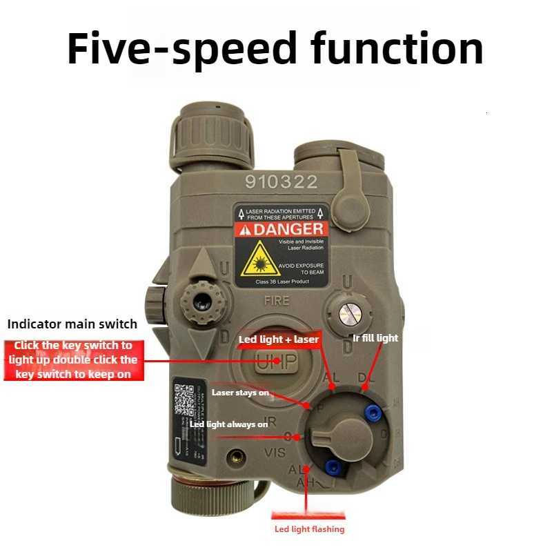 New Overseas Version PEQ15 Red Laser IR Laser Fill Light Indicator Tactical Flashlight D Light Strong Flash XJ250718