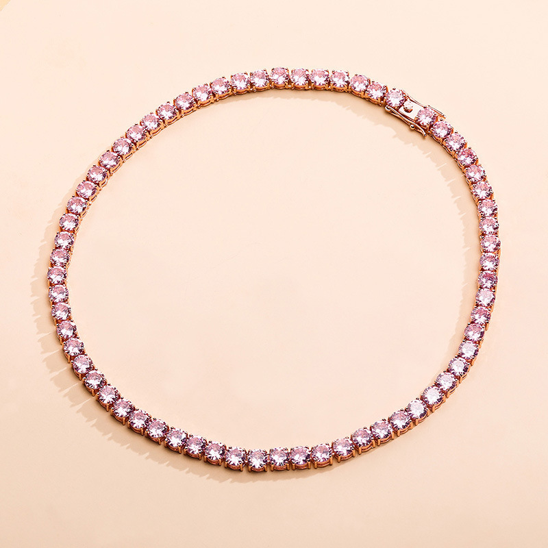 Iced out Tennis Chain Luxury VVS Moissanite Single Row Necklace Bracelet Hip Hop Bling Bling Full Diamond Jewelry GRA Certified