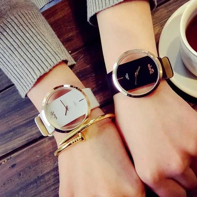 Famous Watch Women Luxury Leather Skeleton Strap Dress Watch Casual Quartz Wristwatch Stainless Steel Reloj Mujer womens watches W250718
