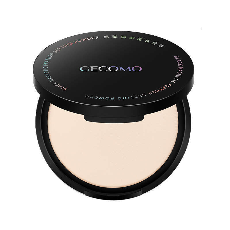 GECOMO Black Magnetic Feather Setting Long-lasting Brightening Dark Spots Even Face Concealer Loose Powder Honey Compact X250719