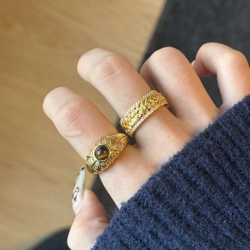 New Heavy Craft S Pure Silver for Women, Niche Design with High-end Feel, Index Finger Ring, Non-fading Open Ring