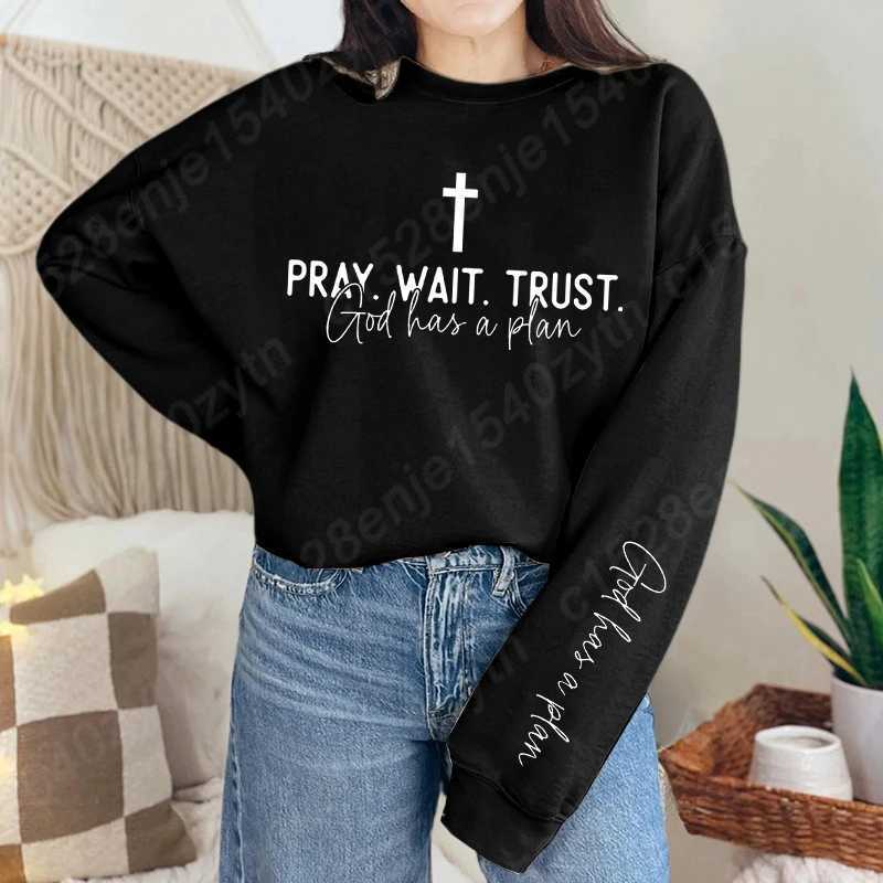 Uplifting Christian Quote Crewneck Sweatshirt Long Sleeve Womens Fashion Oversized Sweatshirts Inspirational Print Pullovers Z250719