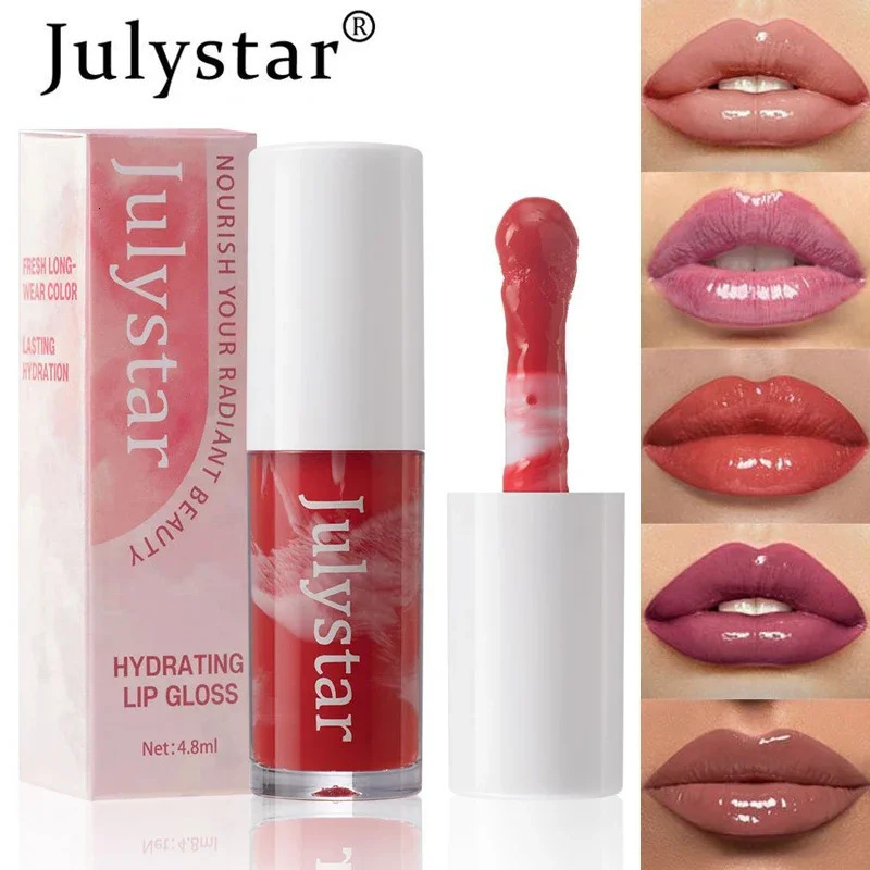 7 Color Mirror Brown Liquid Lipstick Waterproof Lasting Moisturizing Water Light Lip Gloss Non Stick Cup Lip Oil Makeup Cosmetic 250717