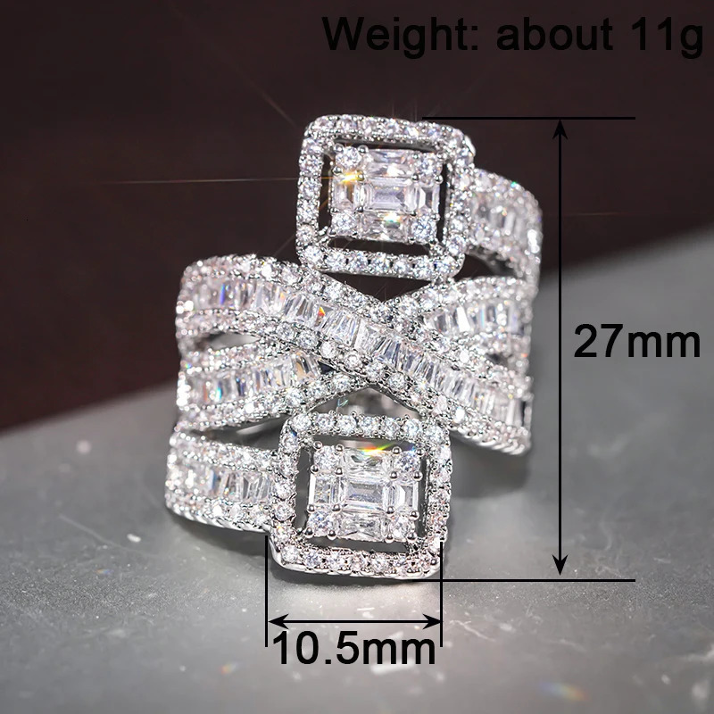Huitan High-quality Bright CZ Finger Ring for Women Anniversary Party Accessories Gorgeous Wedding Band Lady Fashion Jewelry 250717