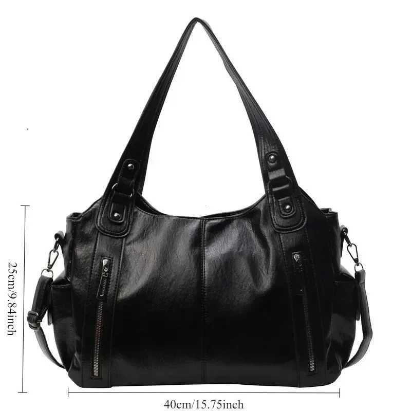 2025 High Quality Soft Interior Compartment Shoulder Bags Ctra Bags for Women with Zipper Pu Womens Handbags Y250718
