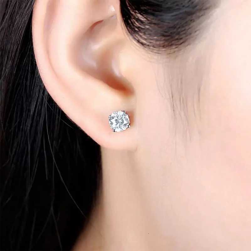 Huitan Hot Simple Stud Earrings for Women 3mm/4mm/5mm/6mm/8mm Round CZ Stone Silver Color Ear Piercing Earrings Trendy Jewelry XJ250718