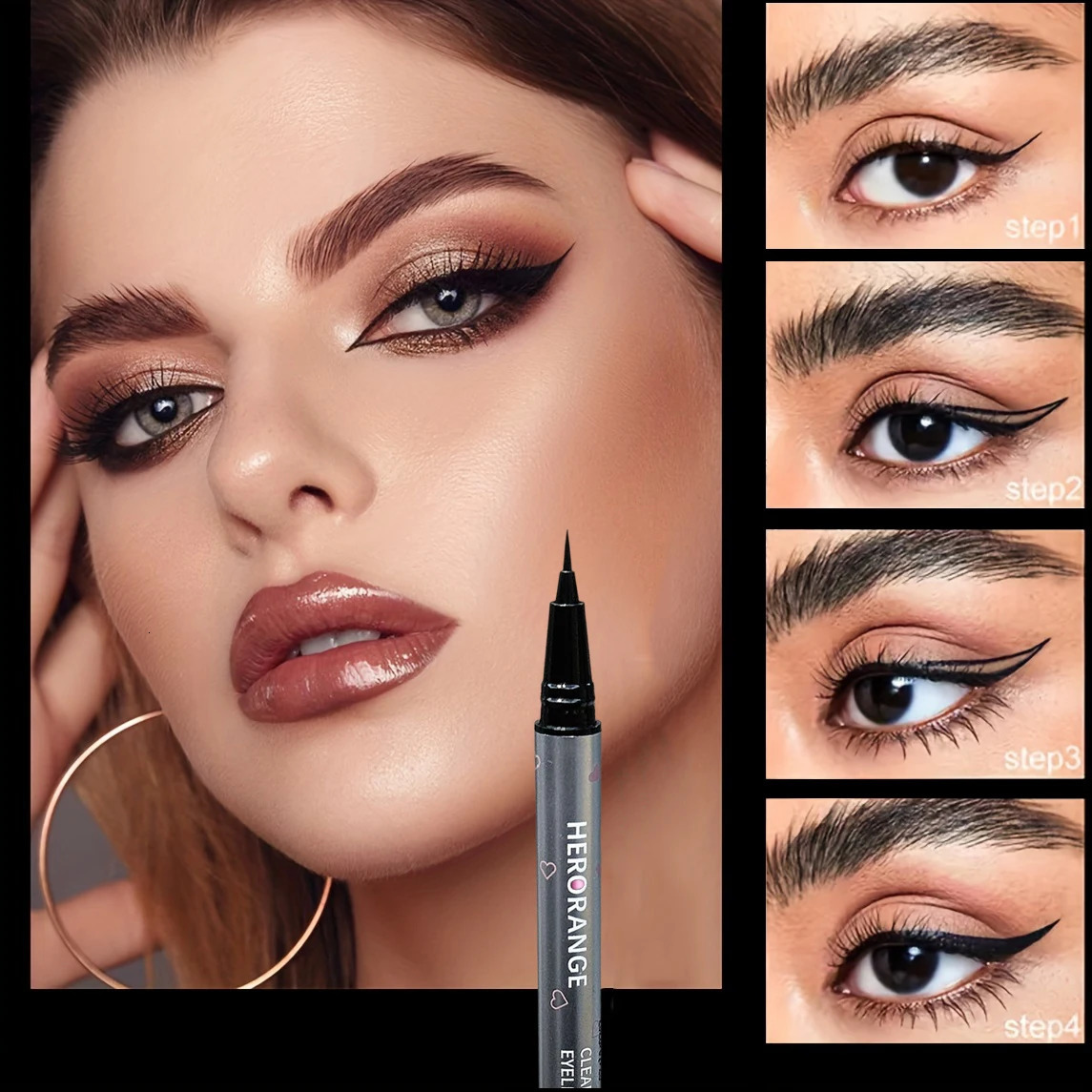 0.01mm ultra-fine precision waterproof liquid eyeliner black quick-drying anti-smudge anti-sweat long-lasting eye-slimming 250717