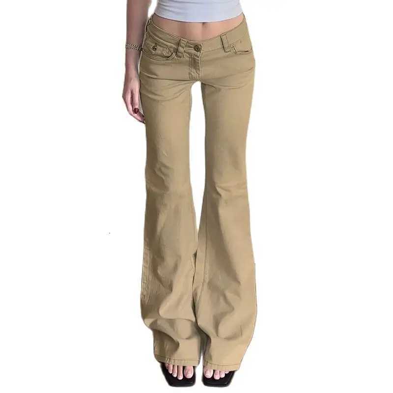 Rockmore High Street Low Rise Flare Jeans for Women Y2K Aesthetic Basic Skinny Jean Pants Vintage Washed Denim Trousers Korean R250718