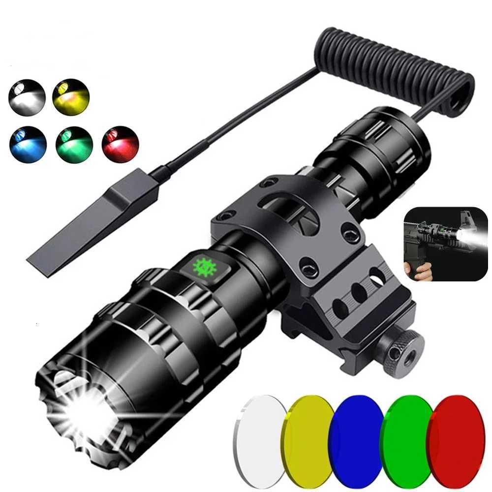 High Lumens Professional D Flashlight for Hunting Tactical Scout Torch Lights L2 USB Rechargeable D Waterproof Fishing Lights XJ250718