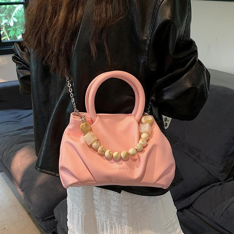 Summer new women's shoulder crossbody bag Summer new women's pleated handbag New designer bag New solid color pleated cloud bag New designer