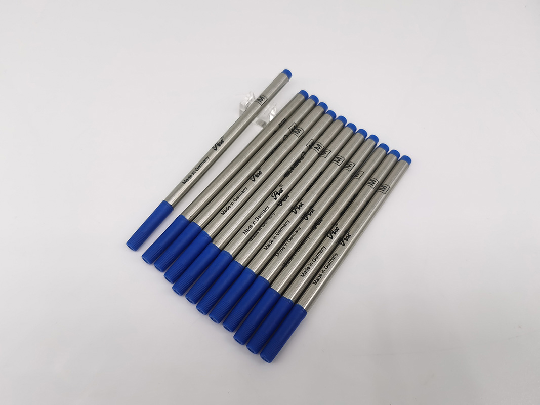 A Lot of 12 Pcs Rollerball Pen Black/Blue 710 Refills Medium Point can mixed collocation with lid