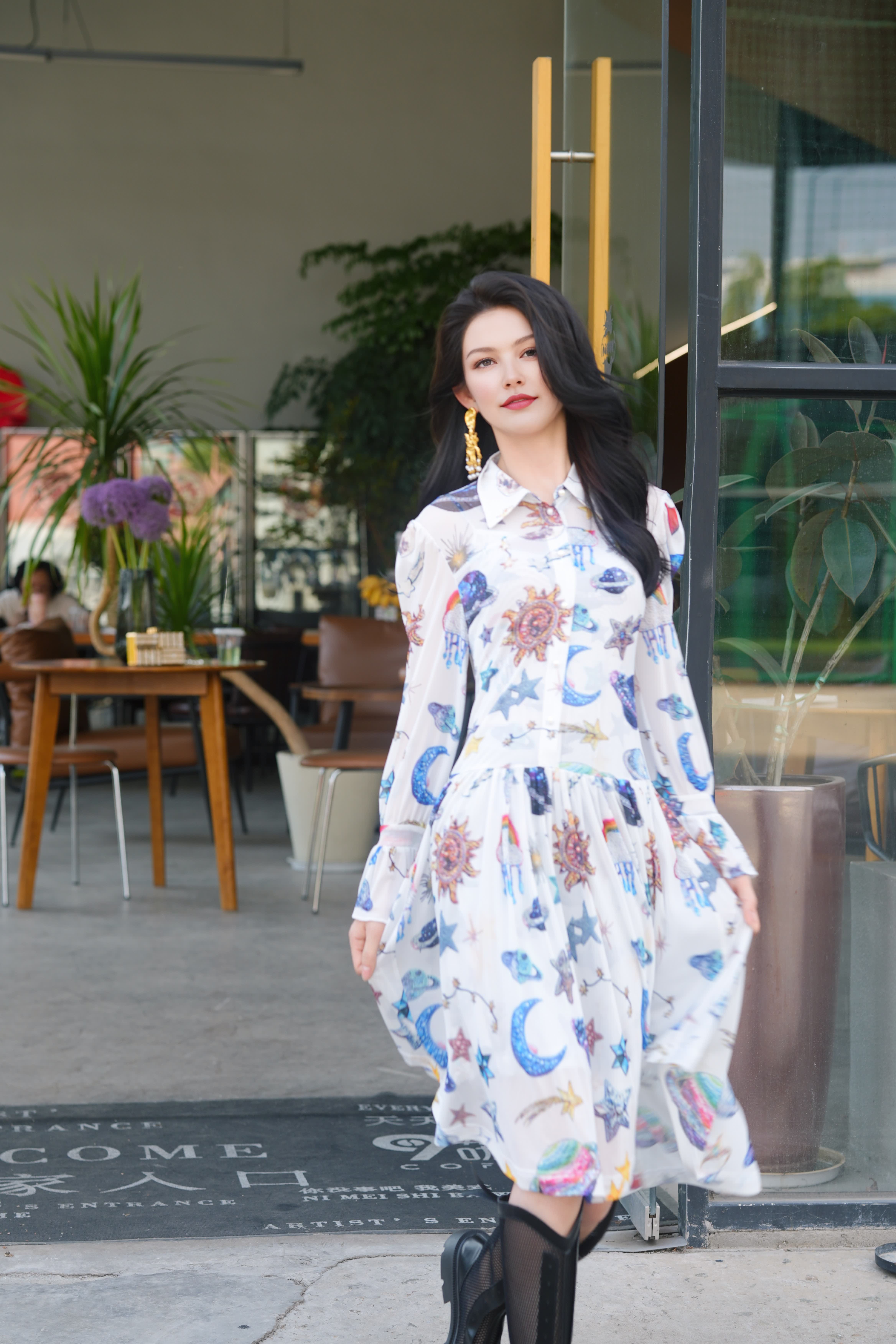 HZHJ New Original Designer Star River Dream Weaving Set Skirt Looks White and Thin, High end, Light Luxury and Western Style