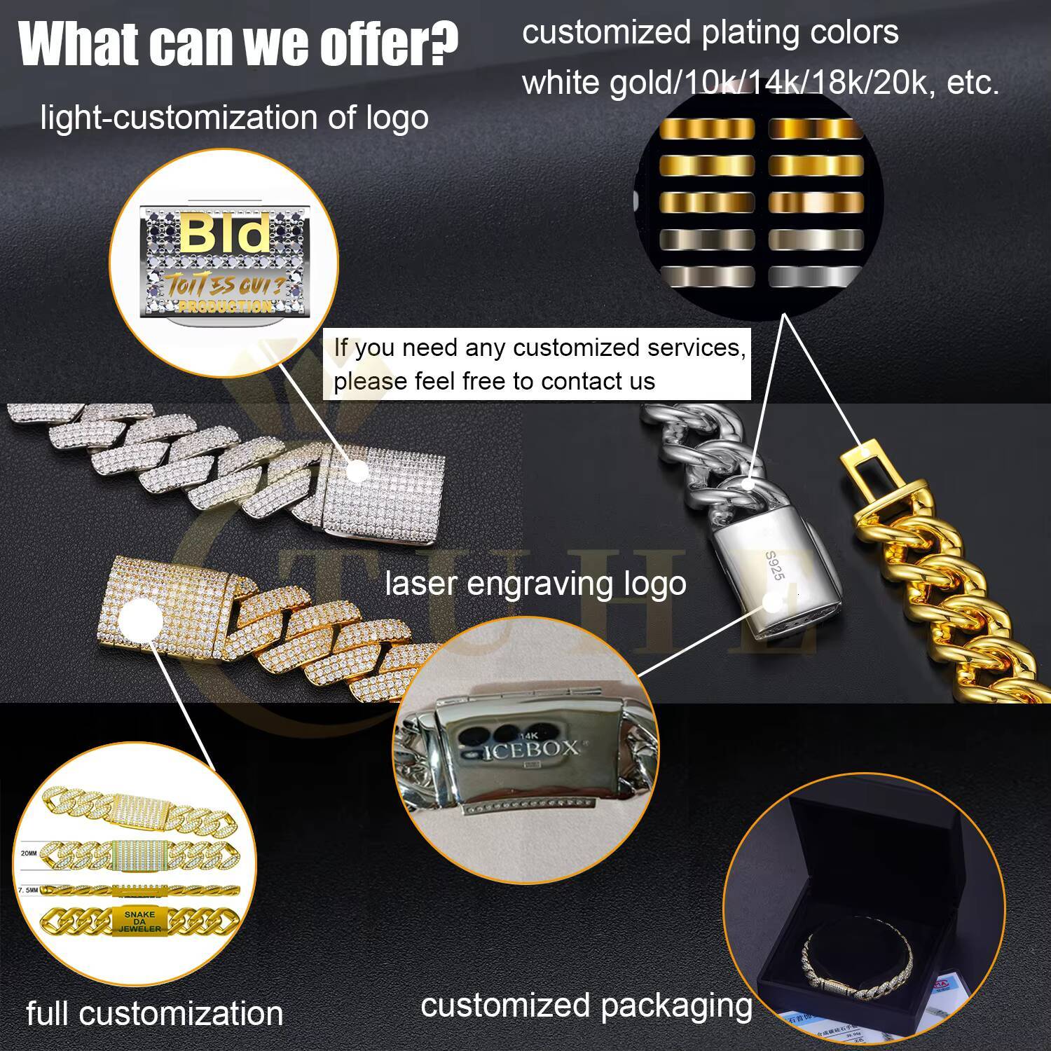 Mossanite Hip Hop Jewelry 6mm-25mm Pass Diamond Tester 925 Sterling Silver VVS Moissanite Iced Out Cuban Link Bracelet for Mens