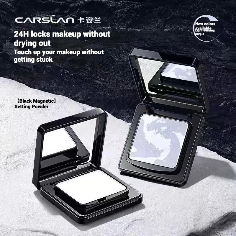 Carslan Black Magnetic Setting Powder Fine Mist Oil Control Lightweight Transparent Long Lasting Dry Skin Oil Skin 250716