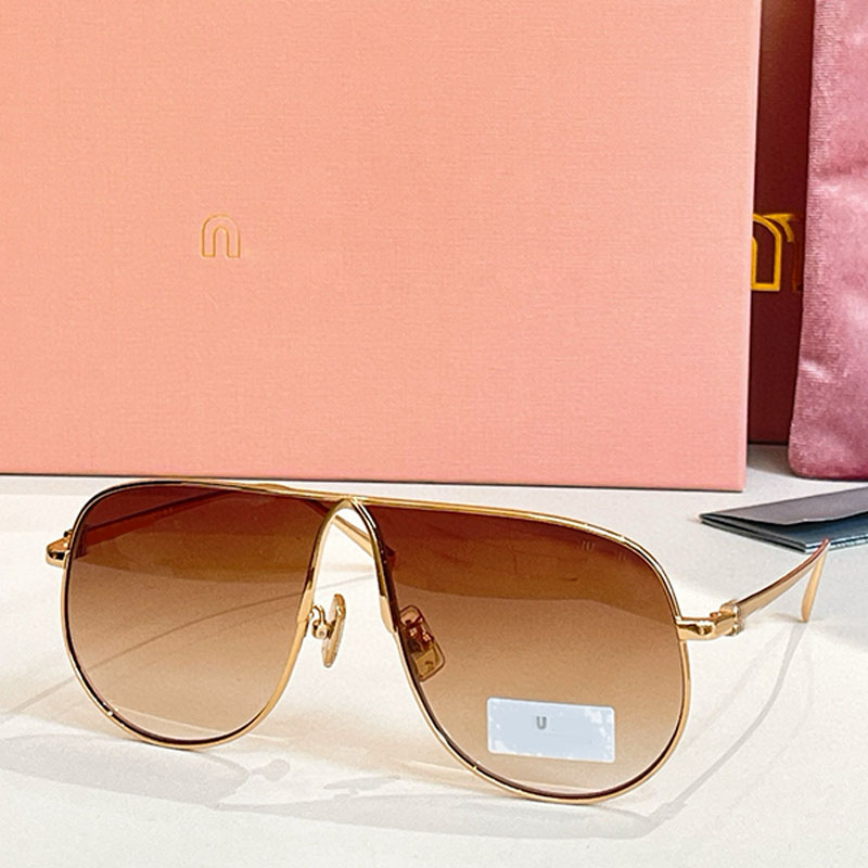 WOMENS MENS Retro Pilot Metal Eyewear Designer Ombre Sunglasses SMUA56 Fashion Large Frame UV400 Elegant and Exquisite Lady Men Sunglasses