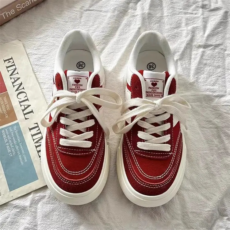 Trendy Canvas Womens Shoes Spring and Autumn Season Sense Versatile Board Shoes Temperament Little White Shoes 250717