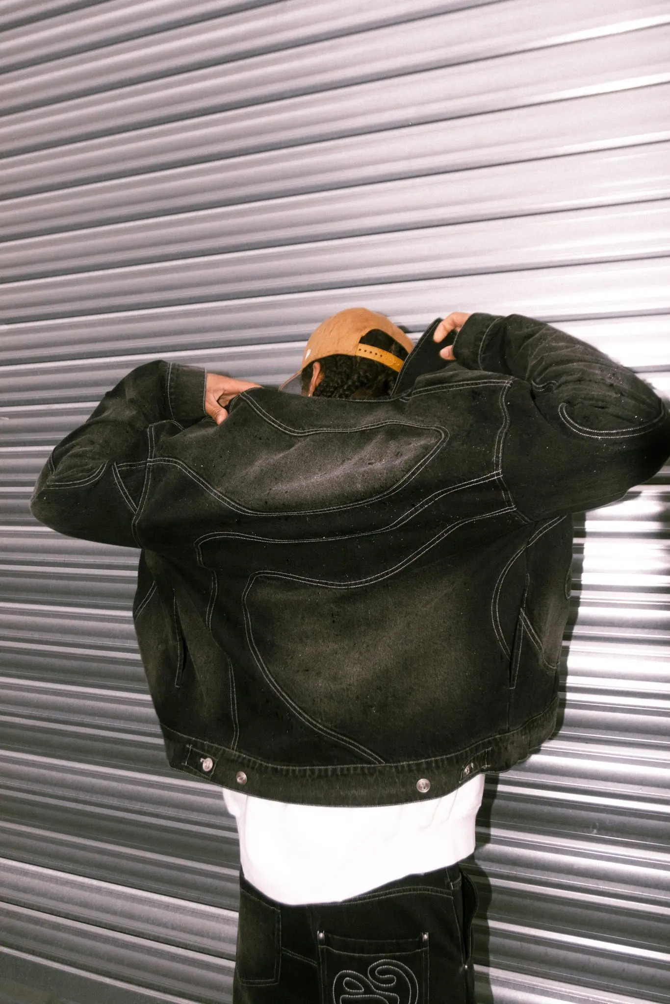 Retro Gothic Tracksuit Men Y2k Jeans Men Clothes Oversized Striped Pattern Jacket Sweatpants Two Piece Set Clothes for Men 250715