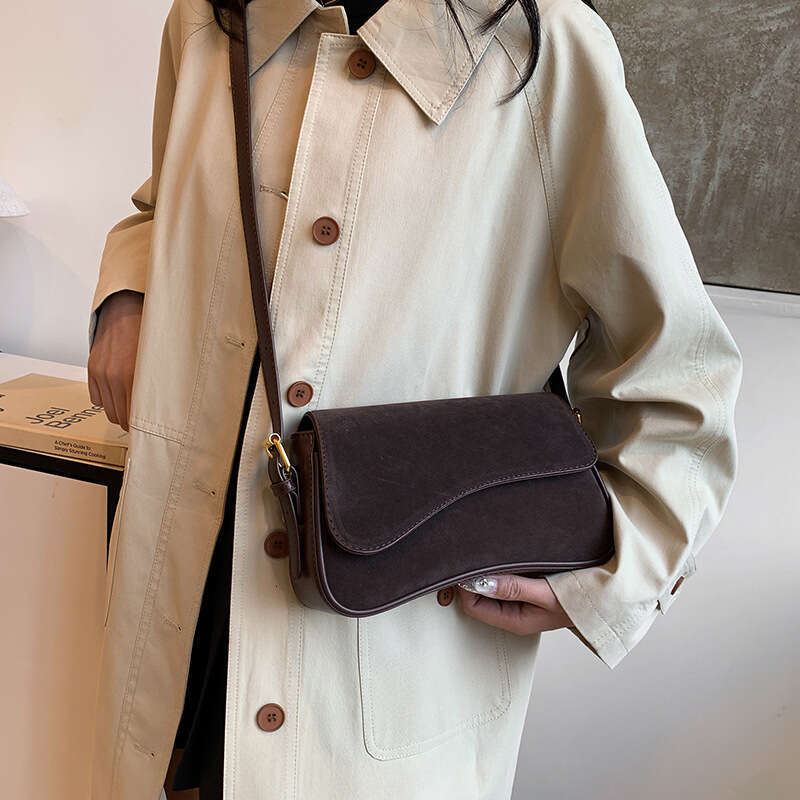 Textured Handbag Autumn Winter New Women's Matte Shoulder Bag Ins Fashion Crossbody