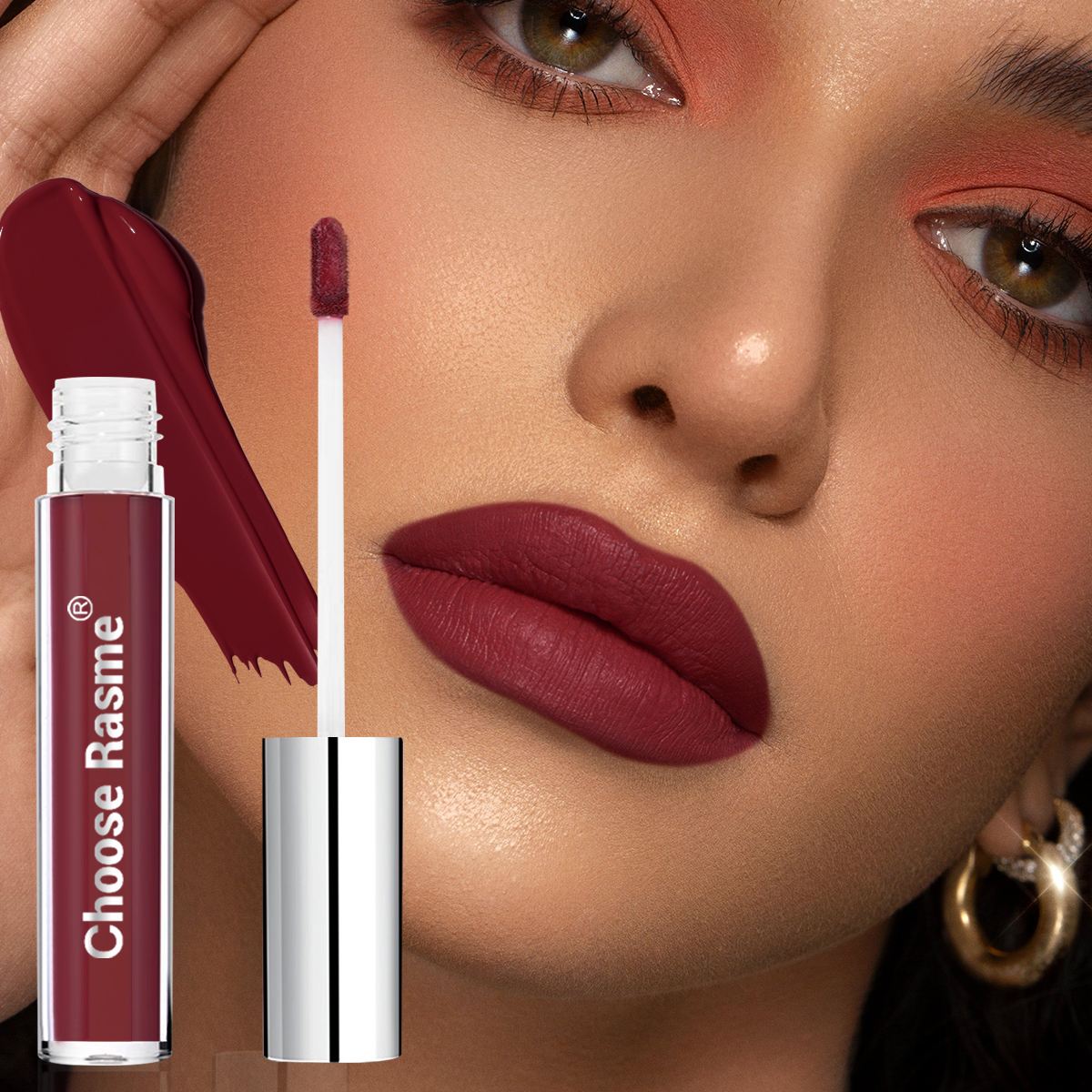 Choose Rasme Velvet Nude Liquid Lipstick - Quick-Dry Transfer-Proof Matte Lip Stain, Non-Sticking Long Lasting Lip Gloss with Natural Soft Finish