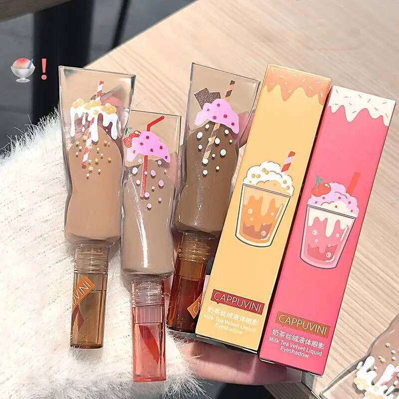 Cappuvini Milk Tea Veet Liquid Monochrome Matte Makeup Long-lasting Eyeshadow X250719