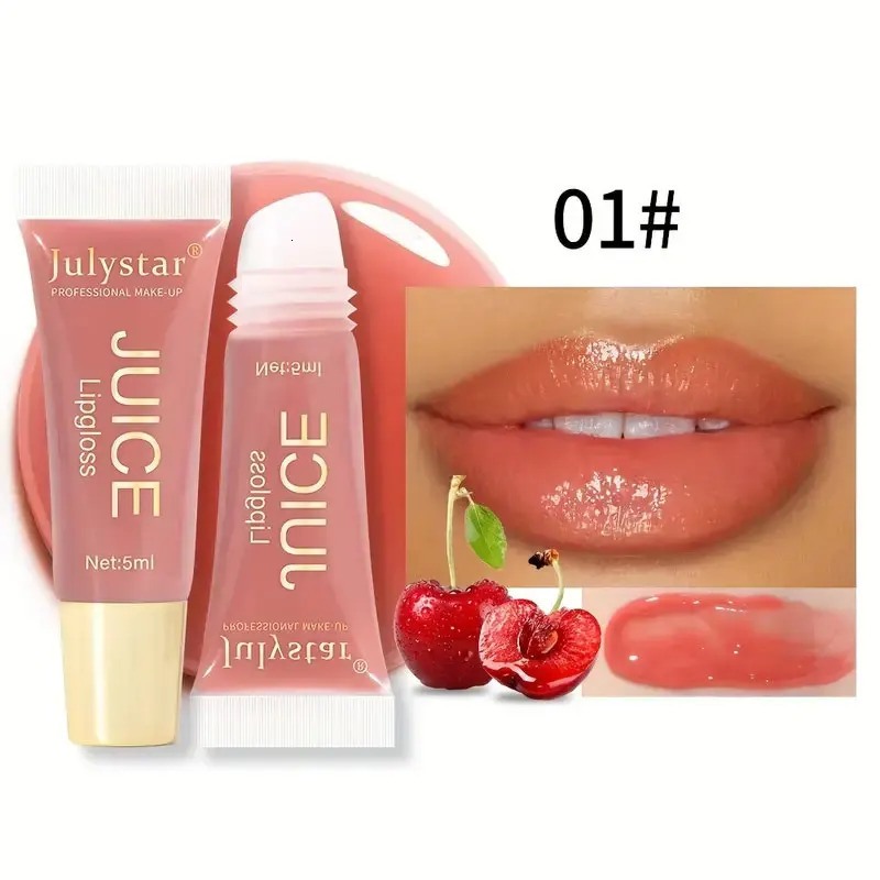 Watery Crystal Clear jelly Lip Oil Lip Balm Moisturizing And smoothingLip Lines Jelly Pout Lip Gloss Glass Lip Fruit Scent 250717