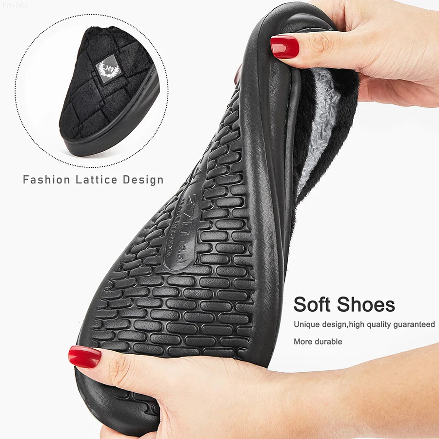 Mens House Slippers Furry Plaid cozy EVA Memory Foam Lightweight Casual Shoes Winter Warm Plush Non-slip Slippers big size 250716