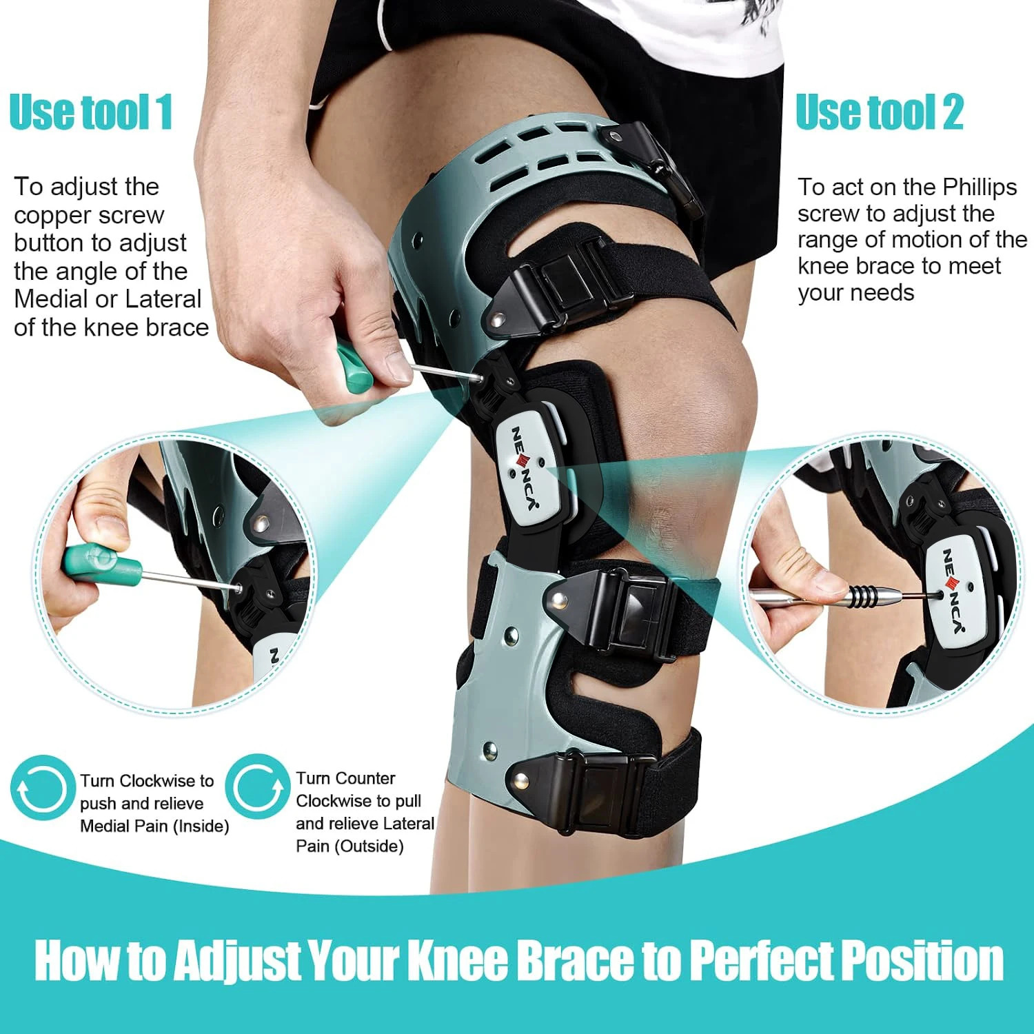 NEENCA OA Unloader Knee Brace Support for Arthritis Pain Osteoarthritis Cartilage Defect Repair Avascular Necrosis 250708