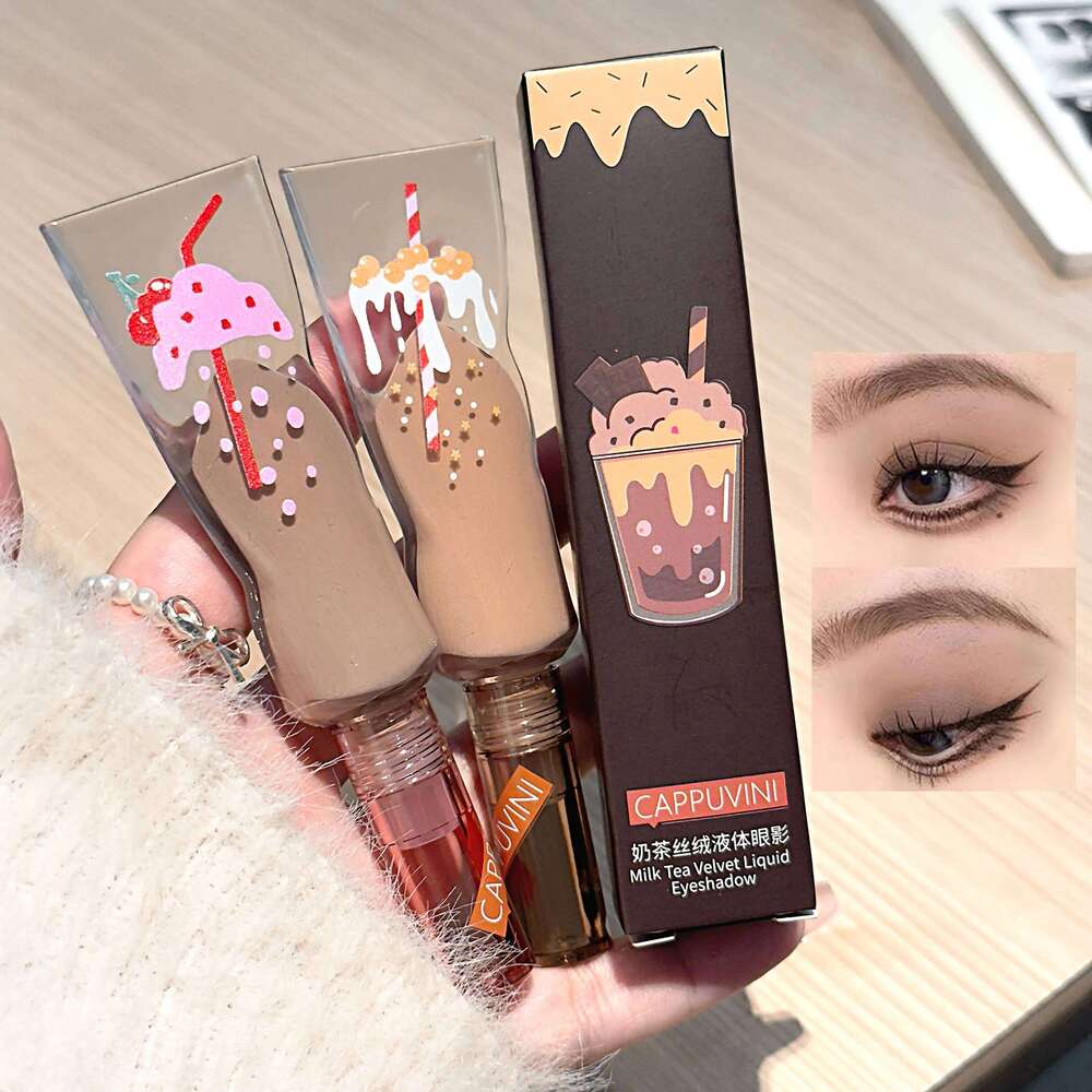 Cappuvini Milk Tea Veet Liquid Monochrome Matte Makeup Long-lasting Eyeshadow X250719